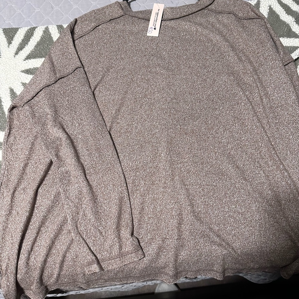 Zenana Outfitters Chocolate Knit Top